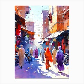 Marrakech Street Scene Canvas Print