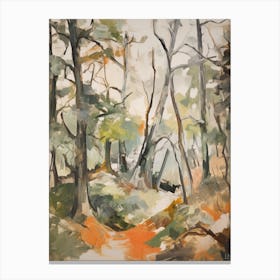 Autumn Fall Forest Pattern Painting 14 Canvas Print