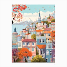 Istanbul Turkey 6 Illustration Canvas Print