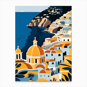 Summer In Positano Painting (88) Canvas Print