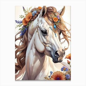 Floral Horse (15) Canvas Print