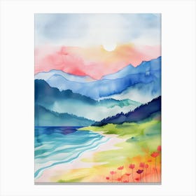 Watercolor Landscape Painting Canvas Print