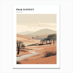 Peak District National Park England 3 Hiking Trail Landscape Poster Canvas Print