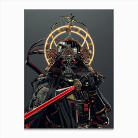 Darth Vader As A Vintagepunk Samurai 10 Canvas Print