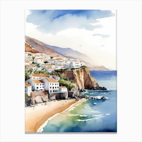 Spanish Las Teresitas Santa Cruz De Tenerife Canary Islands Travel Poster (22) Canvas Print