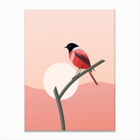 Minimalist Robin 1 Illustration Canvas Print