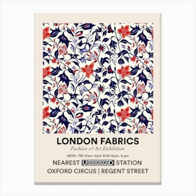 Poster Heather Heaven London Fabrics Floral Pattern 4 Canvas Print