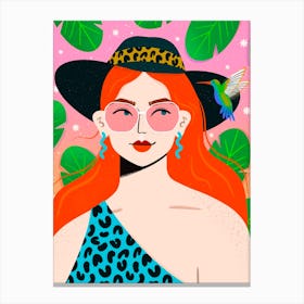 Glam Nature Girl Canvas Print