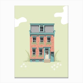 Cute Pastel Cottage Canvas Print