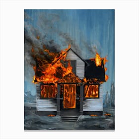 House On Fire Canvas Print