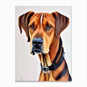 Rhodesian Ridgeback Watercolour dog Canvas Print