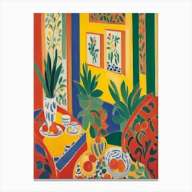 Room With Plants Matisse Style Canvas Print