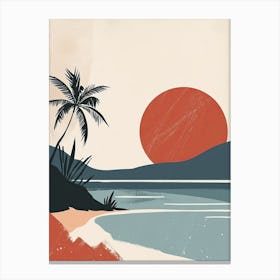 Sunset in Florida, Minimalism Canvas Print