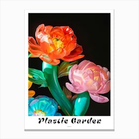 Bright Inflatable Flowers Poster Peony 4 Canvas Print