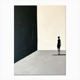 'The Shadow Of A Woman' Minimalism Canvas Print