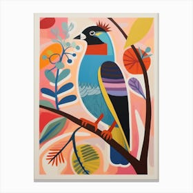Colourful Scandi Bird Eurasian Sparrowhawk 1 Canvas Print