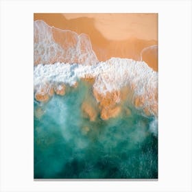 Aerial View Of A Beach 13 Canvas Print