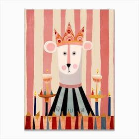 Little Opossum Wearing A Crown Canvas Print