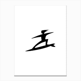 Surfboard Logo print art Canvas Print