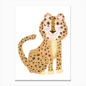 Sweet Sitting Leopard Canvas Print