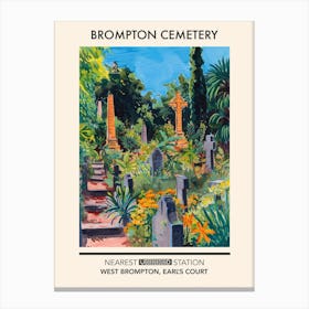 Brompton Cemetery London Parks Garden 2 Canvas Print