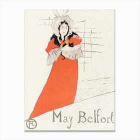 May Belfort (1895), 2, Henri de Toulouse-Lautrec Canvas Print