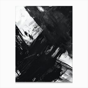 Abstract Black And White Painting 9 Canvas Print