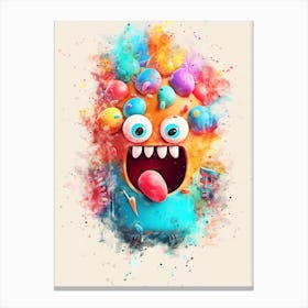 Colorful Monster Canvas Print