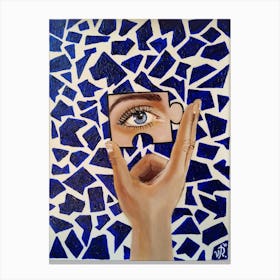 Modern Mosaic / Blue / 30x40cm Canvas Print