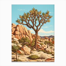 Joshua Tree In Mountain Foothill In South Western Style (2) Canvas Print