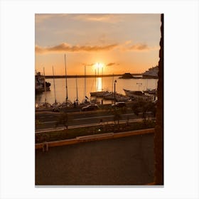 Sunset From A Balcony Canvas Print