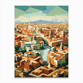 Seville, Spain, Geometric Illustration 2 Canvas Print