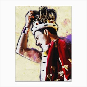 Smudge Of Portrait Freddie Mercury Is Queen Canvas Print