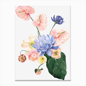 Watercolor Flowers Canvas Print