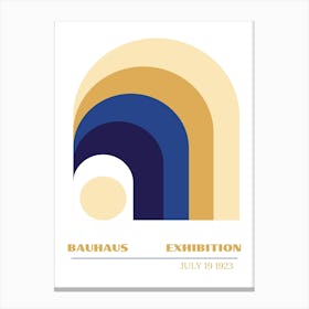 Bauhaus Blue Exhibition 2 Canvas Print