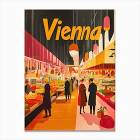 Aihrgdesign A 1970s Inspired Travel Poster For Vienna Canvas Print