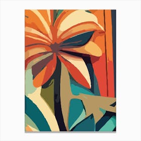 Boho Abstract Palm tree Canvas Print