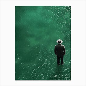 Man In The Water Canvas Print