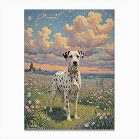 Dalmatian In The Meadow Canvas Print