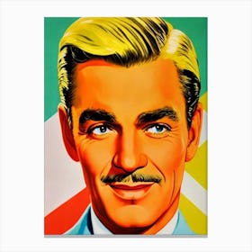 Clark Gable Colourful Pop Movies Art Movies Canvas Print