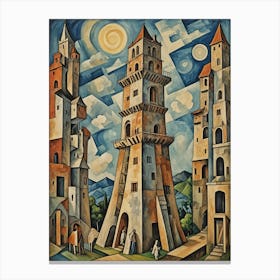 Tower In Abstract Canvas Print