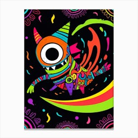 Psychedelic Monster Canvas Print