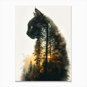 Cat In The Forest Canvas Print