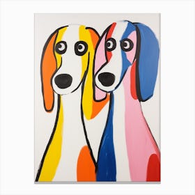 Colourful Kids Animal Art Dog 2 Canvas Print