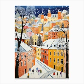 Winter Snow Ljubljana   Slovenia Snow Illustration Stampe su tela