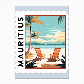 Mauritius 2 Travel Stamp Poster Canvas Print