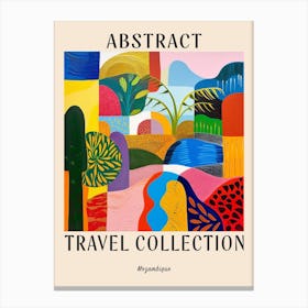 Abstract Travel Collection Poster Mozambique 1 Canvas Print