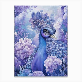 Blue Peacock Canvas Print