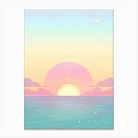 Sunset Over The Ocean Canvas Print