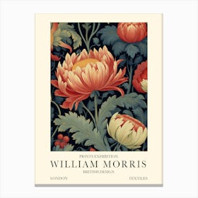 William Morris London Exhibition Poster Botanical Flower Canvas Print